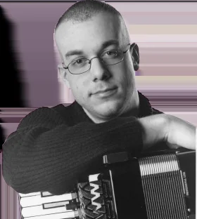 Emilio Magnotta with an accordion